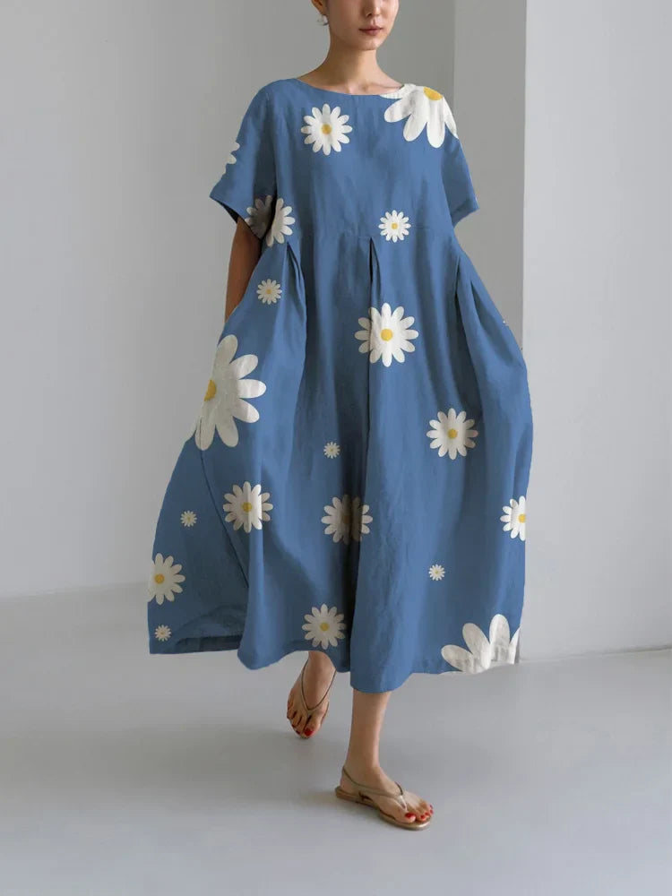 Casual voorjaars bloemenjurk