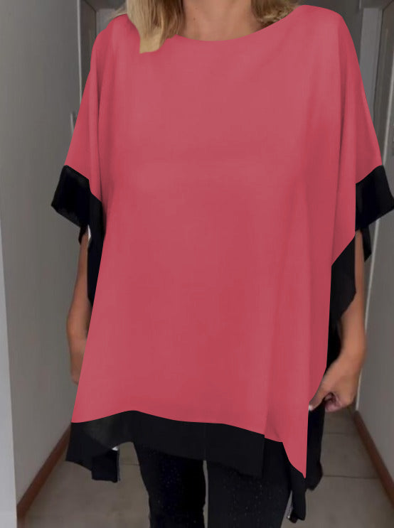 Contrastkleur Patchwork Casual Top