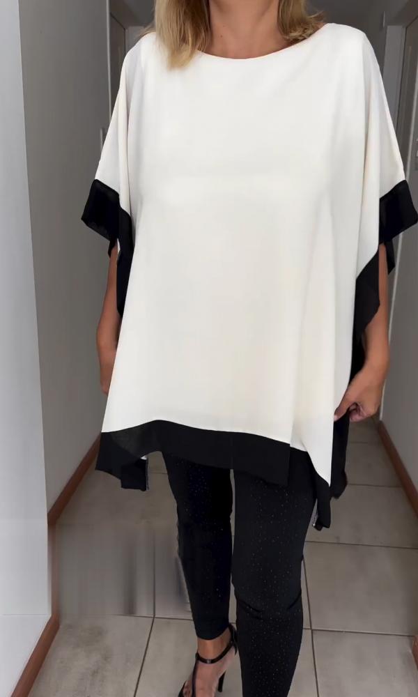 Contrastkleur Patchwork Casual Top