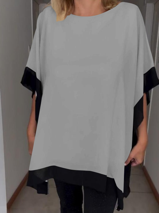 Contrastkleur Patchwork Casual Top
