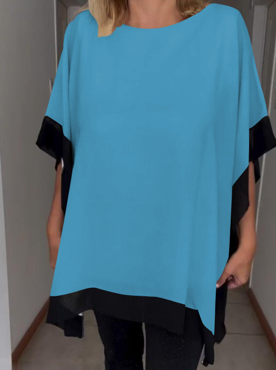 Contrastkleur Patchwork Casual Top