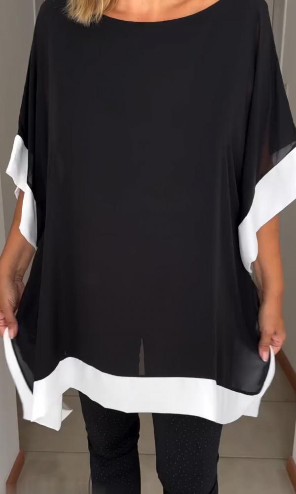 Contrastkleur Patchwork Casual Top